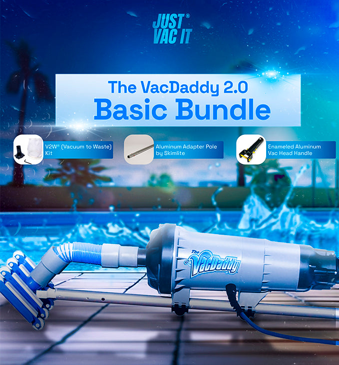 The VacDaddy 2.0 Basic Bundle with V2W® Kit, Aluminum Adapter Pole, and Aluminum Vac Head Handle