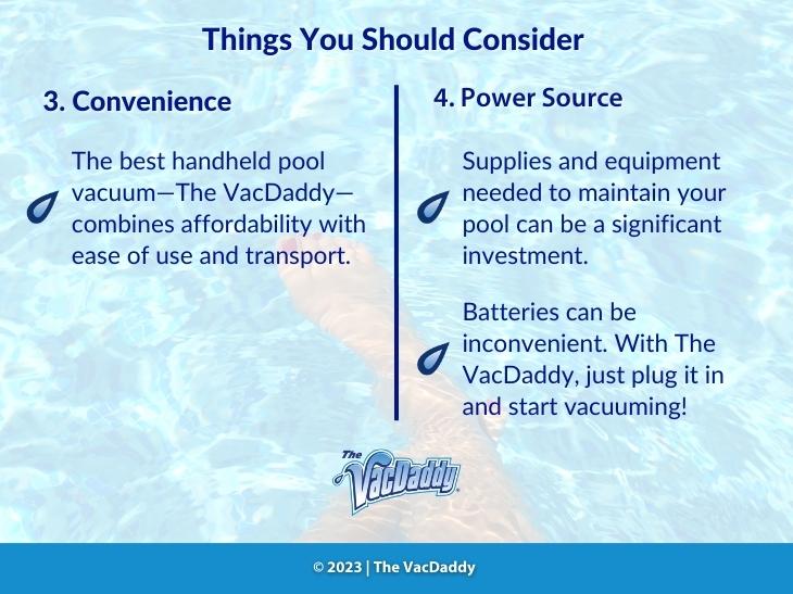 Callout 3: Things you should consider - convenience, power source